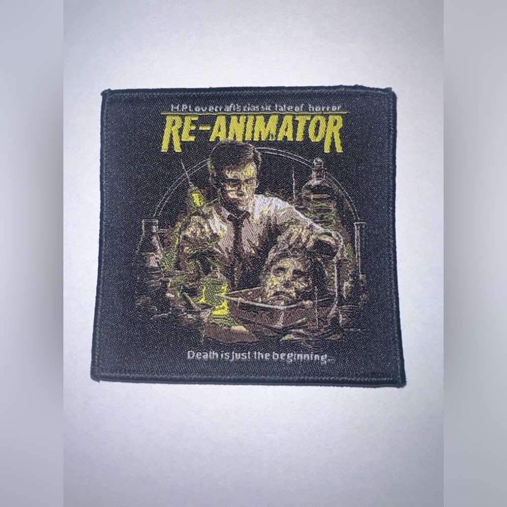 RE-ANIMATOR, DEATH IS JUST THE BEGINNING, SEW ON WOVEN PATCH
